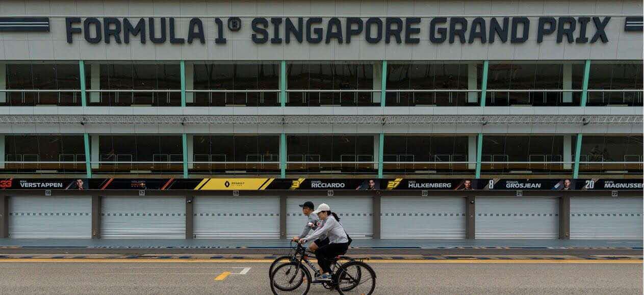 Singapore F1 pit lanes
