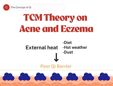 The concept of Qi in TCM and its effect on skin