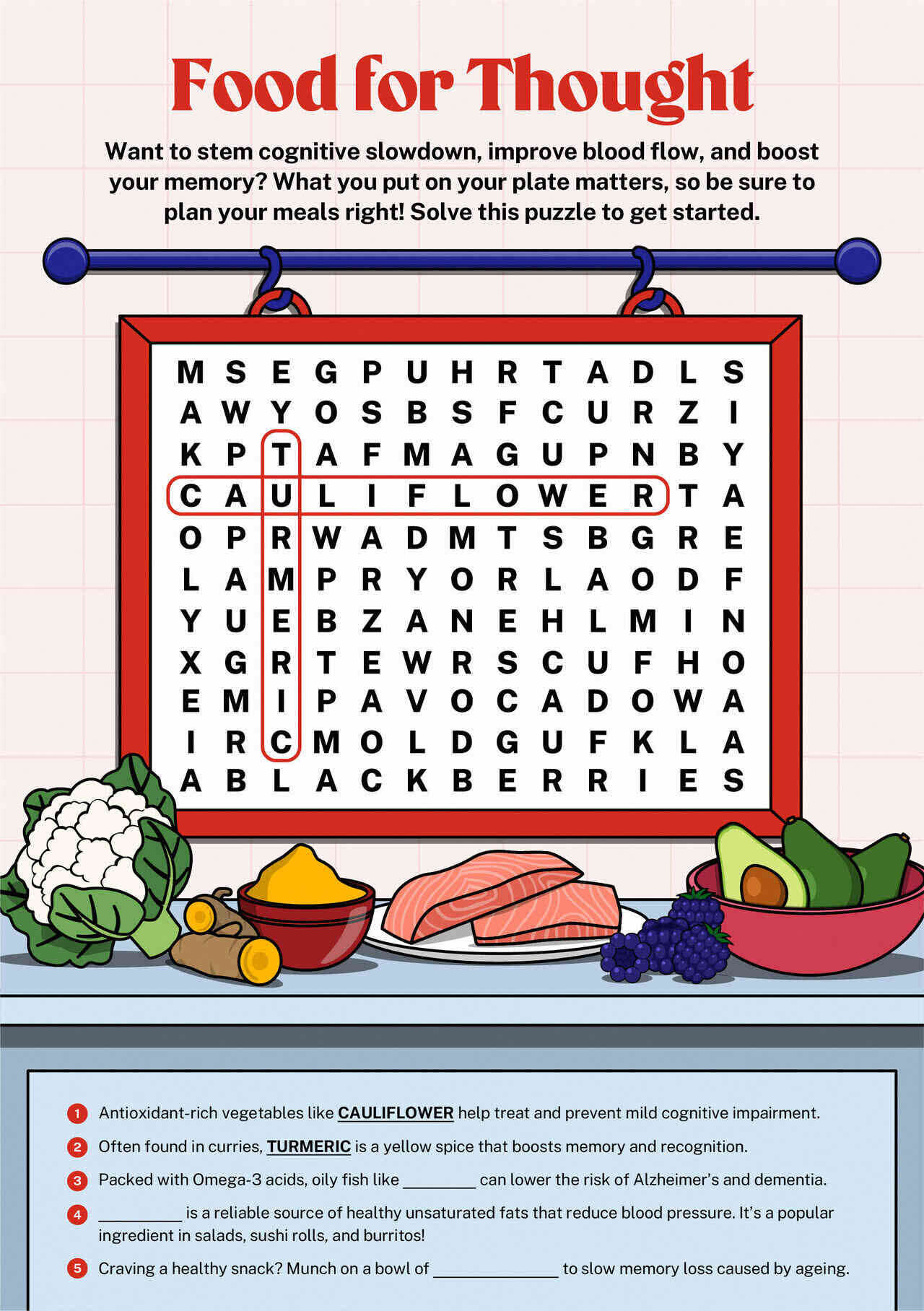 Enjoy food for thought with this word search puzzle