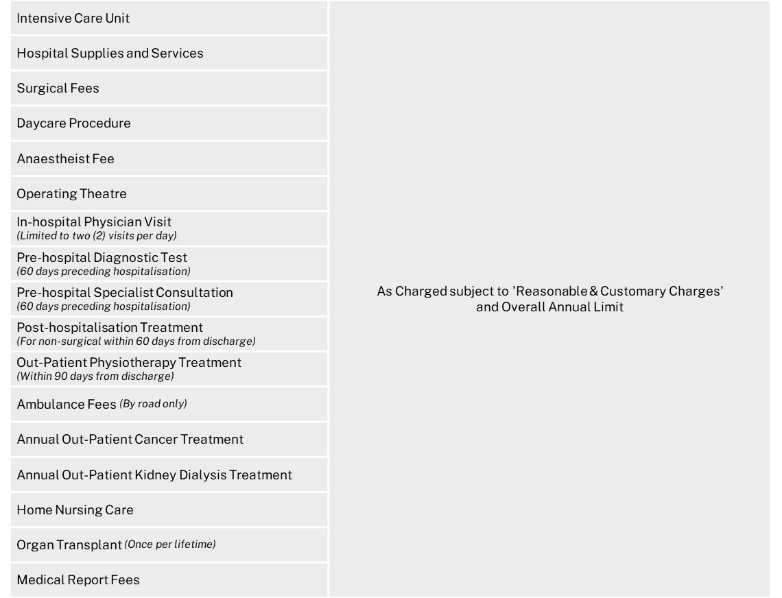 Easimed Major table